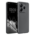 kwmobile Handyhülle für Xiaomi Redmi Note 14 5G (Nicht für 4G) Hülle - weiche Silikon Case metallisch schimmernd - Schutzhülle Cover - Metallic Grau Metallic Grau  