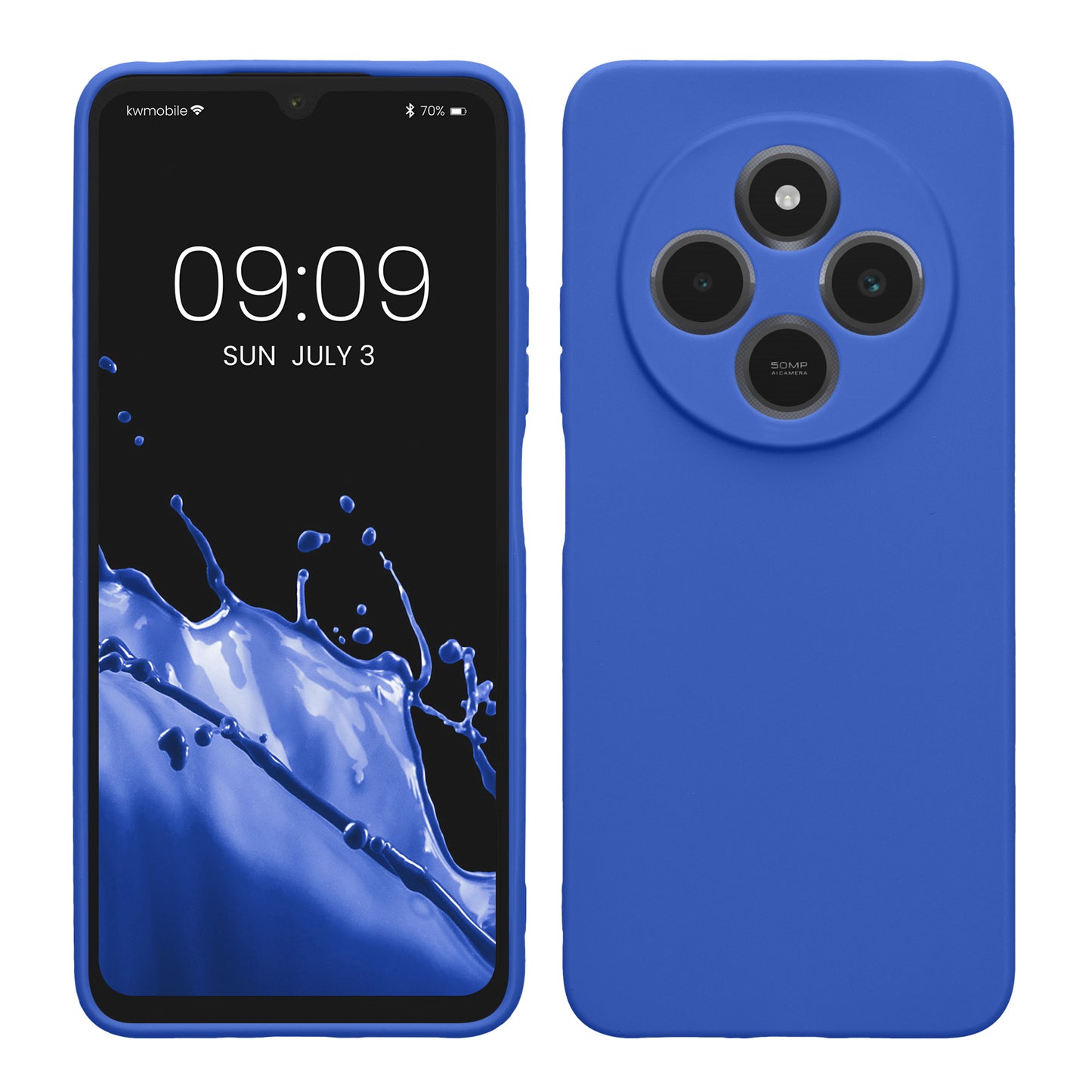 kwmobile Handyhülle für Xiaomi Redmi 14C / Poco C75 Hülle - weiches Handy Silikon Case - Schutzhülle Cover - Baltik Blau Baltik Blau  