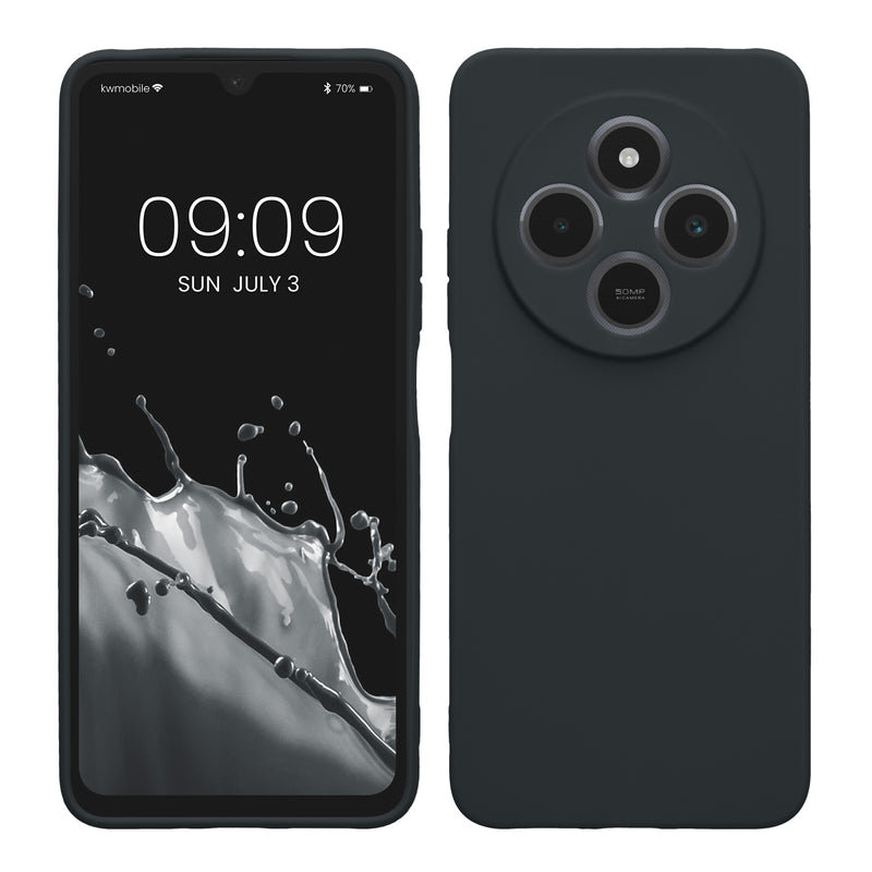 kwmobile Handyhülle für Xiaomi Redmi 14C / Poco C75 Hülle - weiches Handy Silikon Case - Schutzhülle Cover - Heidelbeerblau Heidelbeerblau  