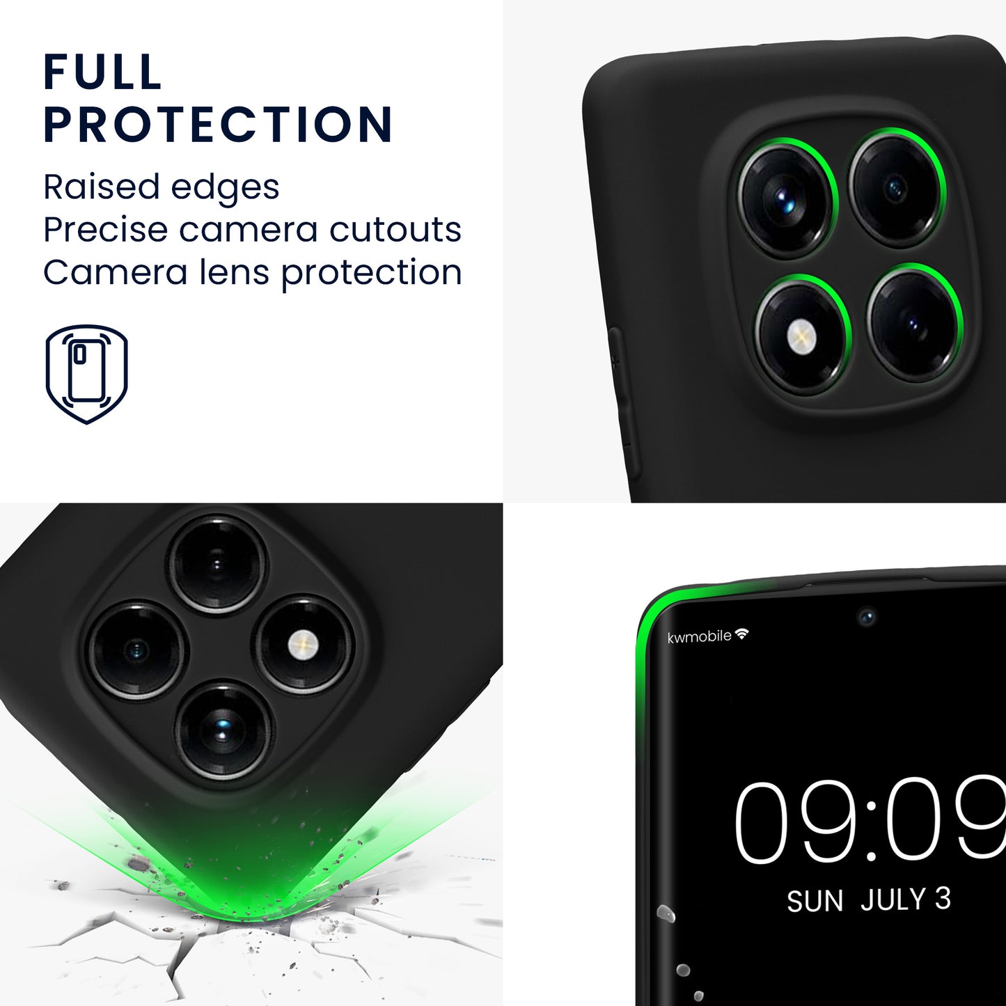 kwmobile Handyhülle für Xiaomi Redmi Note 14 Pro 4G Hülle - weiches Handy Silikon Case - Schutzhülle Cover