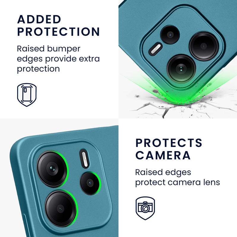 kwmobile Handyhülle für Xiaomi Redmi Note 14 4G (Nicht für 5G) Hülle - weiche Silikon Case metallisch schimmernd - Schutzhülle Cover