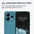 kwmobile Handyhülle für Xiaomi Redmi Note 14 4G (Nicht für 5G) Hülle - weiche Silikon Case metallisch schimmernd - Schutzhülle Cover