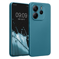 kwmobile Handyhülle für Xiaomi Redmi Note 14 4G (Nicht für 5G) Hülle - weiche Silikon Case metallisch schimmernd - Schutzhülle Cover - Metallic Karibikblau Metallic Karibikblau  