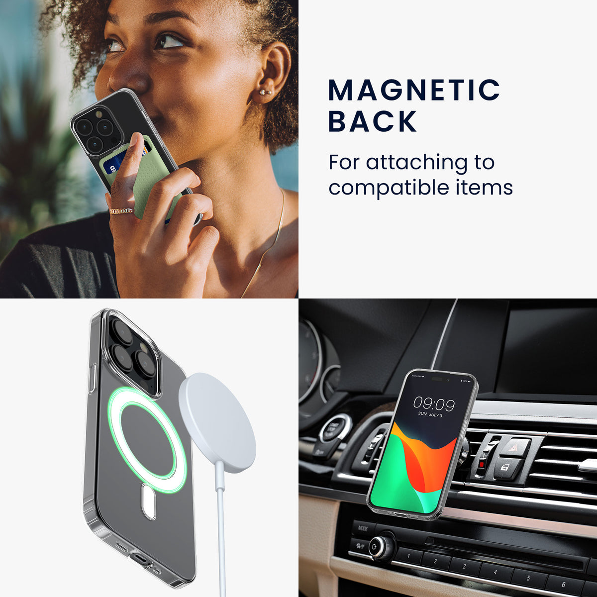 Google Pixel 9a transparente Handyhülle mit TPU Bumper mit MagSafe und Eckenschutz