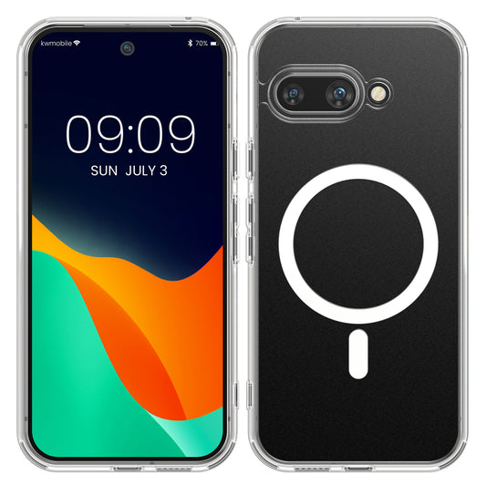 kwmobile Crystal Hülle kompatibel mit Google Pixel 9a - Hard Case mit TPU Bumper - Schutzhülle mit Ecken Schutz
