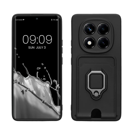 kwmobile Handyhülle kompatibel mit Xiaomi Redmi Note 14 Pro 5G / Poco X7 - Softcase mit Kameraschutz - Kartenfach