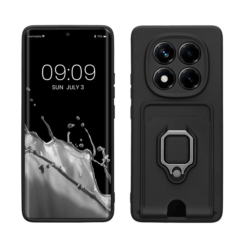 kwmobile Handyhülle kompatibel mit Xiaomi Redmi Note 14 Pro 5G / Poco X7 - Softcase mit Kameraschutz - Kartenfach