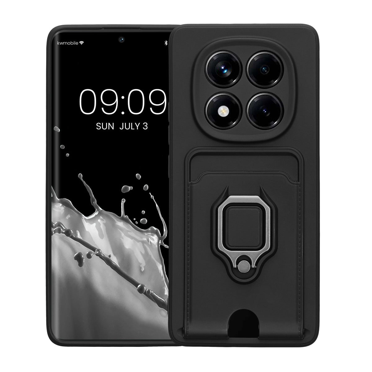 kwmobile Handyhülle kompatibel mit Xiaomi Redmi Note 14 Pro 5G / Poco X7 - Softcase mit Kameraschutz - Kartenfach