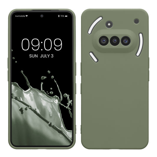 kwmobile Handyhülle für Nothing Phone 3a Hülle - weiches Handy Silikon Case - Schutzhülle Cover