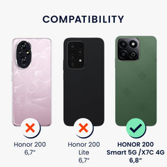 HONOR 200 Smart 5G / X7C 4G Silikon Handyhülle Metallic