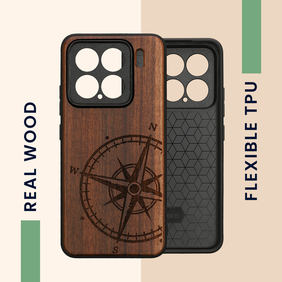 kwmobile Handyhülle für Xiaomi 15 - Case mit TPU Bumper - Stoßfestes Hardcase - Schutzhülle Cover