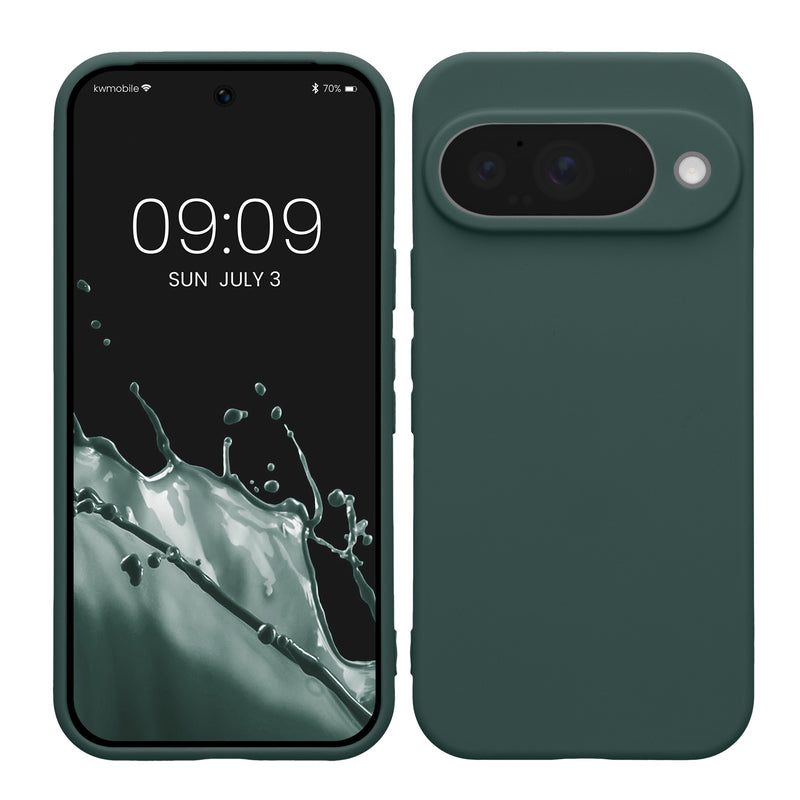 kwmobile Handyhülle für Google Pixel 10 Hülle - weiches Handy Silikon Case - Schutzhülle Cover - Blaugrün Blaugrün  
