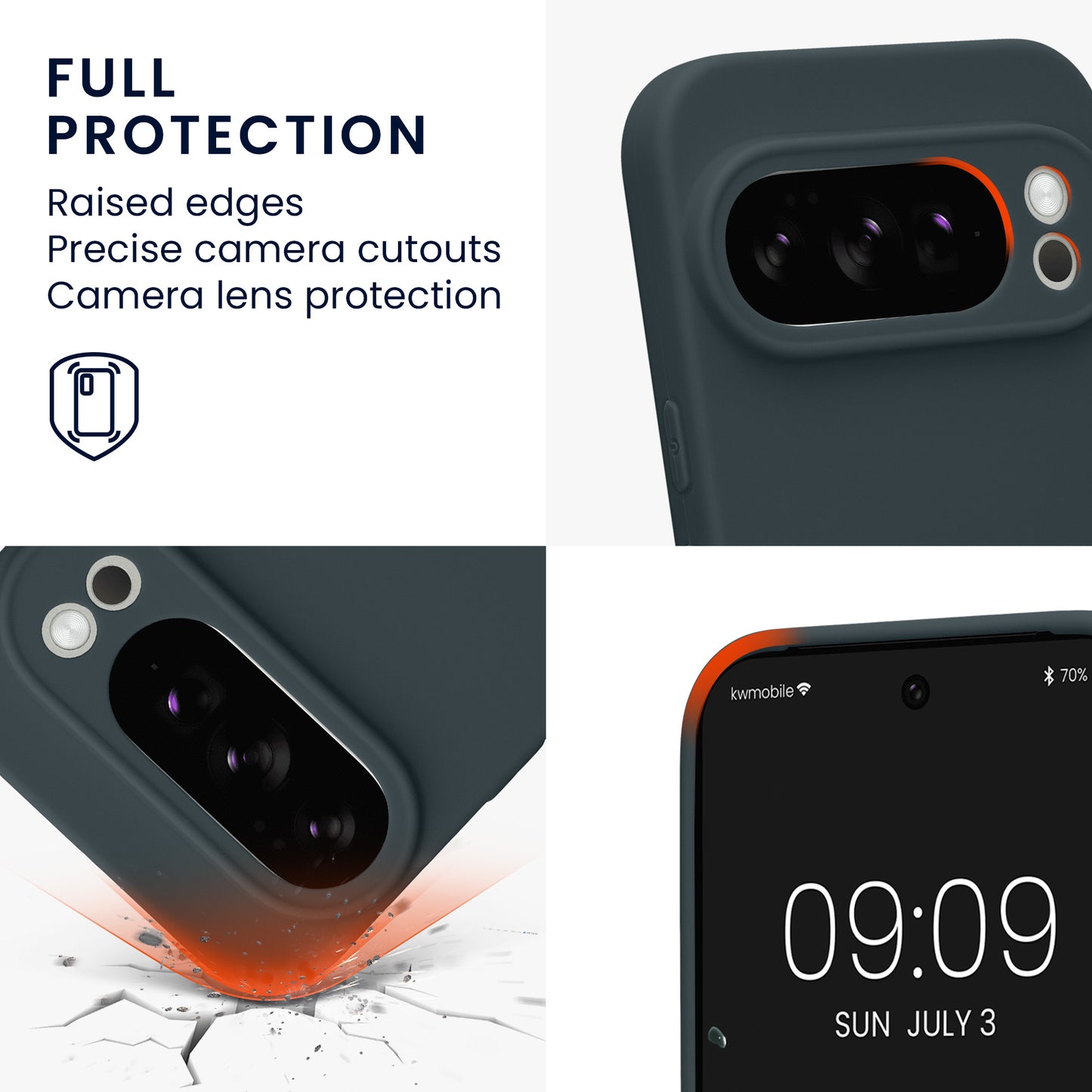 kwmobile Handyhülle für Google Pixel 10 Pro Hülle - weiches Handy Silikon Case - Schutzhülle Cover