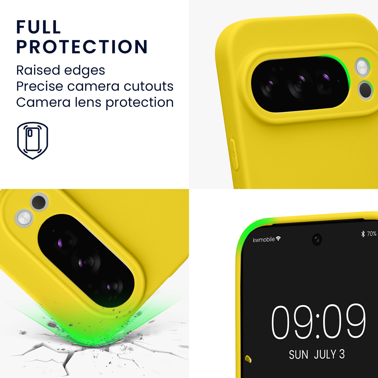 kwmobile Handyhülle für Google Pixel 10 Pro Hülle - weiches Handy Silikon Case - Schutzhülle Cover