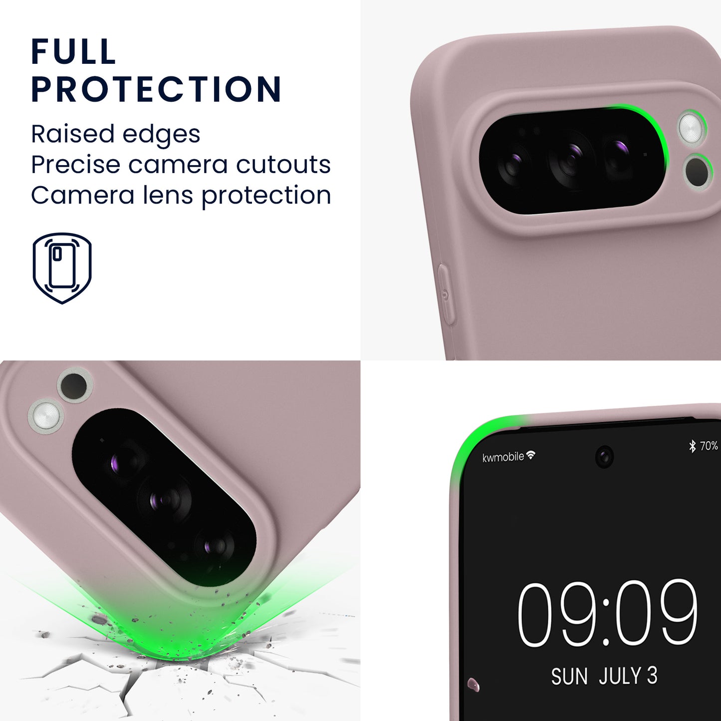 kwmobile Handyhülle für Google Pixel 10 Pro Hülle - weiches Handy Silikon Case - Schutzhülle Cover