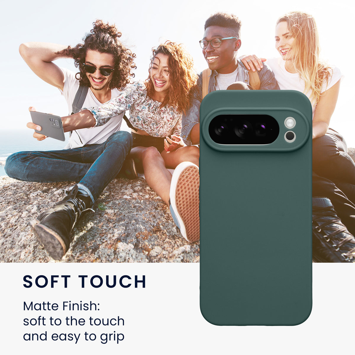 kwmobile Handyhülle für Google Pixel 10 Pro Hülle - weiches Handy Silikon Case - Schutzhülle Cover