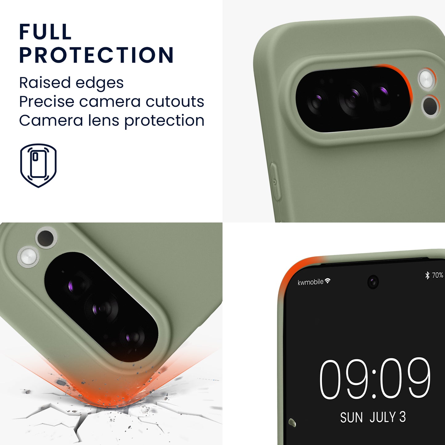 kwmobile Handyhülle für Google Pixel 10 Pro Hülle - weiches Handy Silikon Case - Schutzhülle Cover