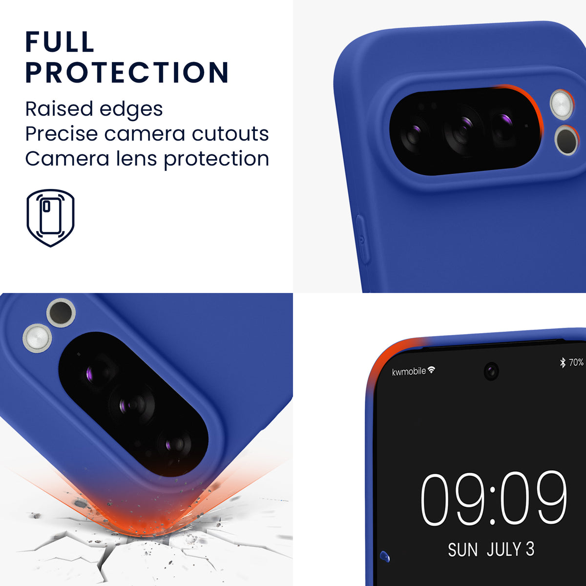 kwmobile Handyhülle für Google Pixel 10 Pro Hülle - weiches Handy Silikon Case - Schutzhülle Cover