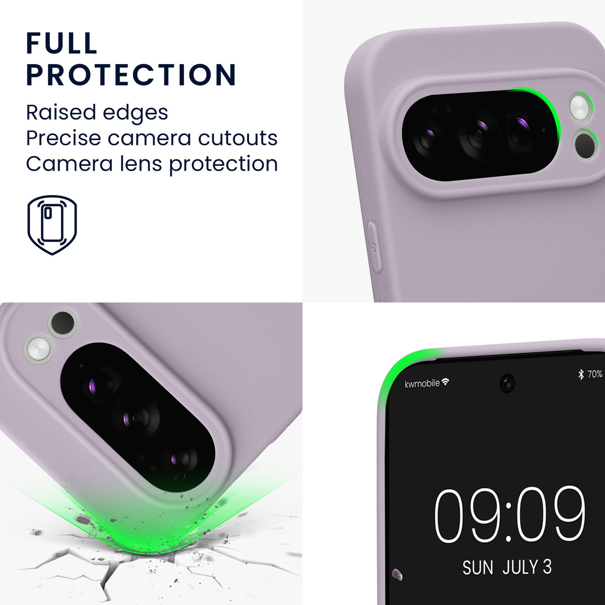 kwmobile Handyhülle für Google Pixel 10 Pro Hülle - weiches Handy Silikon Case - Schutzhülle Cover