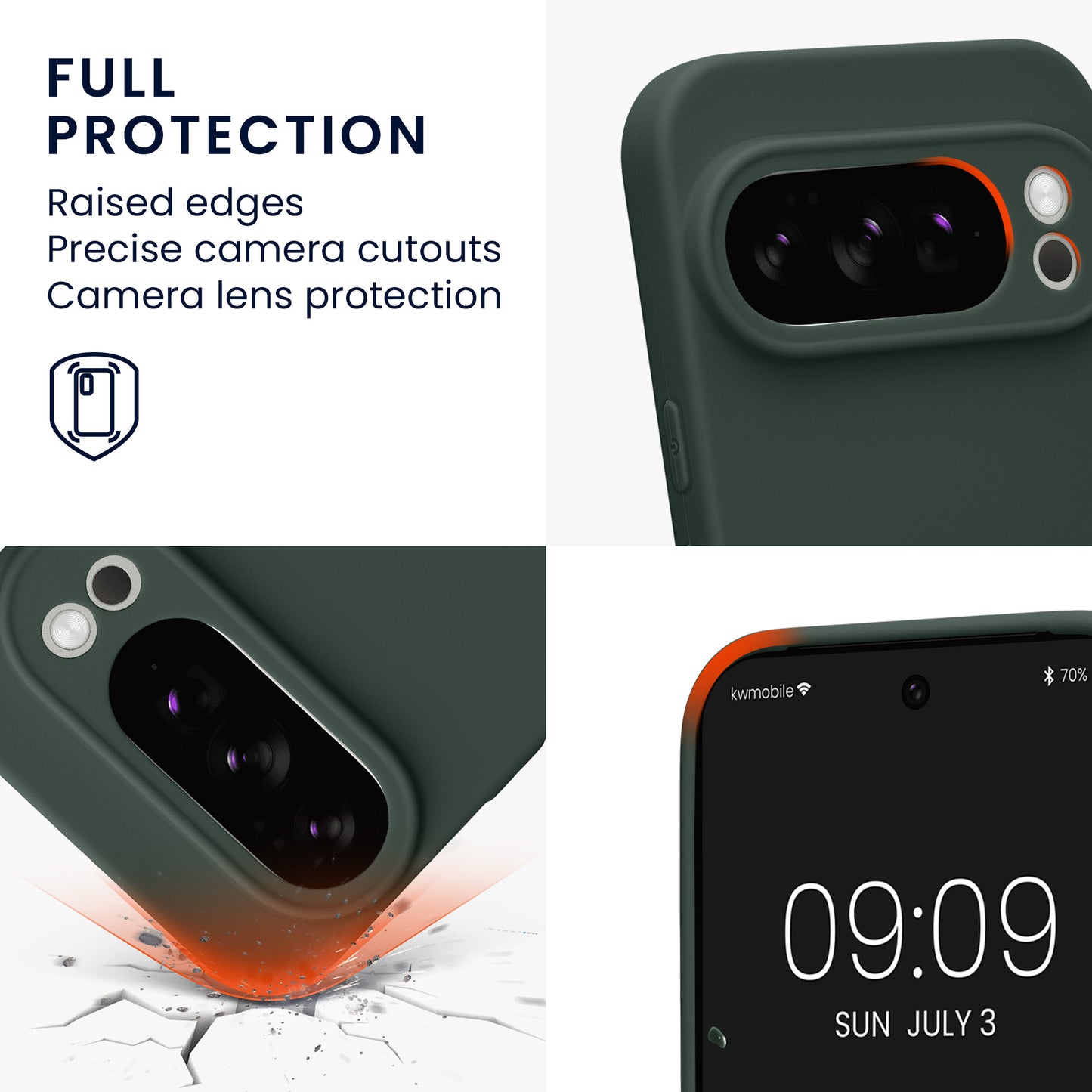kwmobile Handyhülle für Google Pixel 10 Pro Hülle - weiches Handy Silikon Case - Schutzhülle Cover