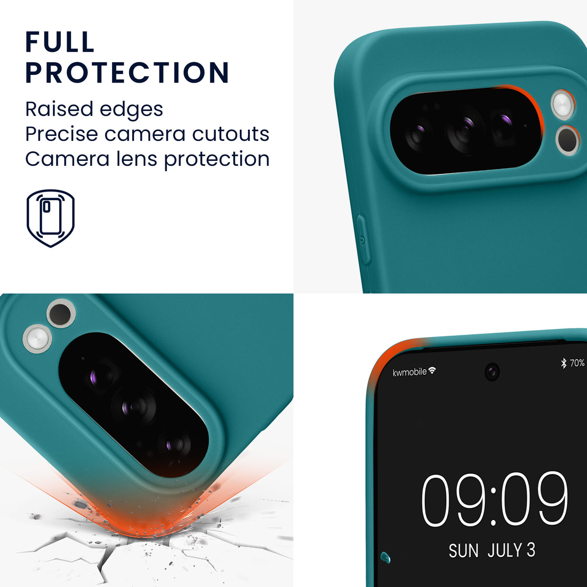 kwmobile Handyhülle für Google Pixel 10 Pro Hülle - weiches Handy Silikon Case - Schutzhülle Cover