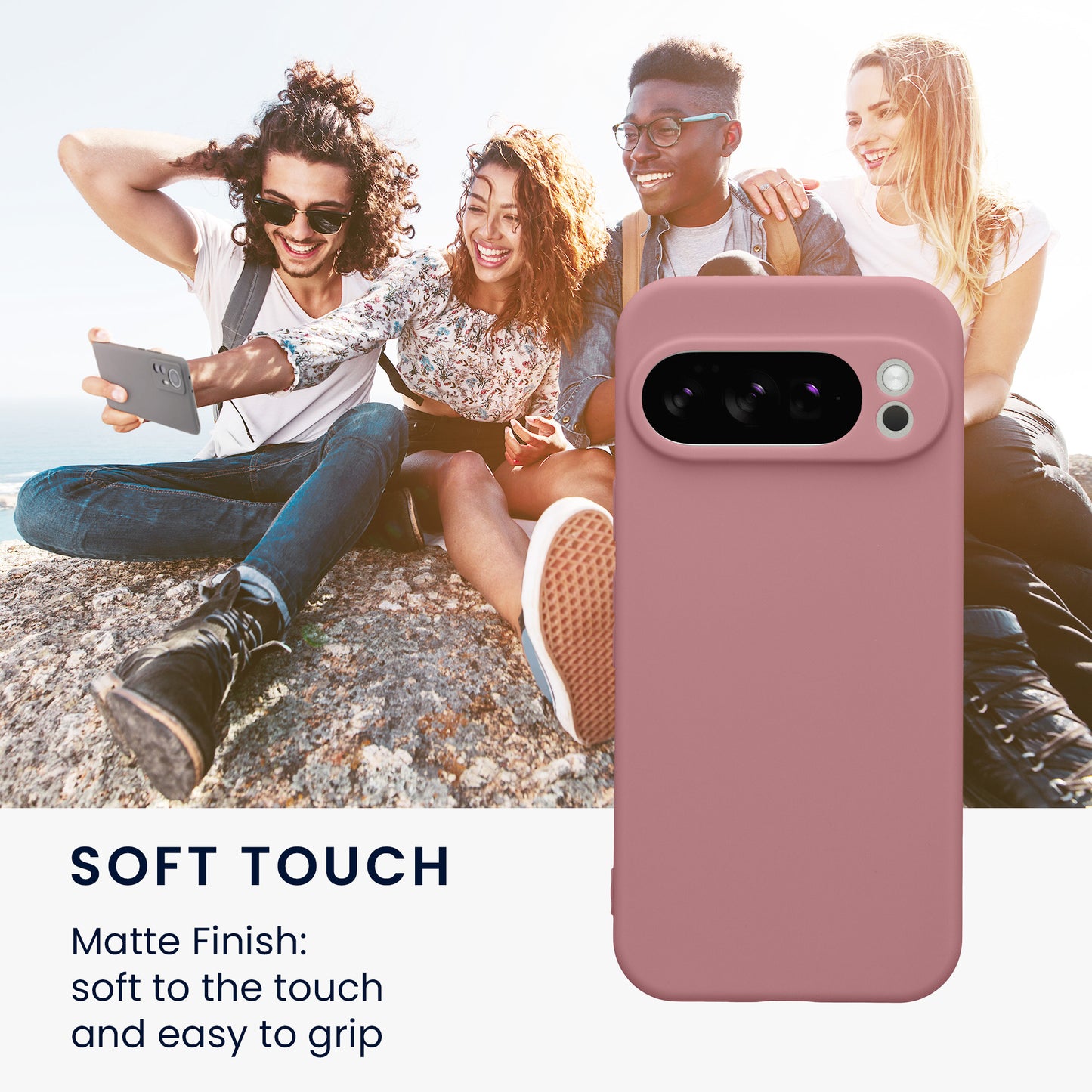 kwmobile Handyhülle für Google Pixel 10 Pro Hülle - weiches Handy Silikon Case - Schutzhülle Cover