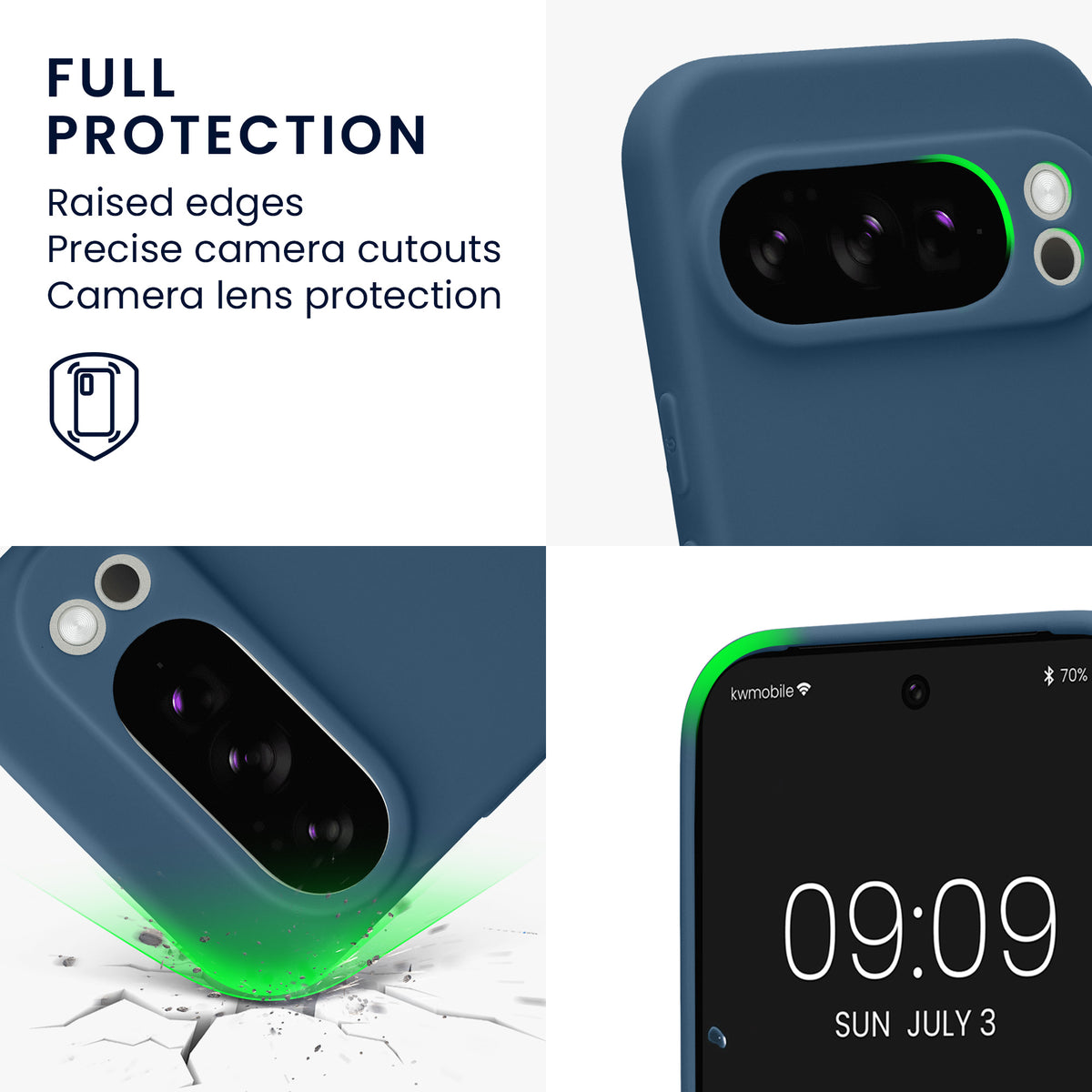 kwmobile Handyhülle für Google Pixel 10 Pro Hülle - weiches Handy Silikon Case - Schutzhülle Cover