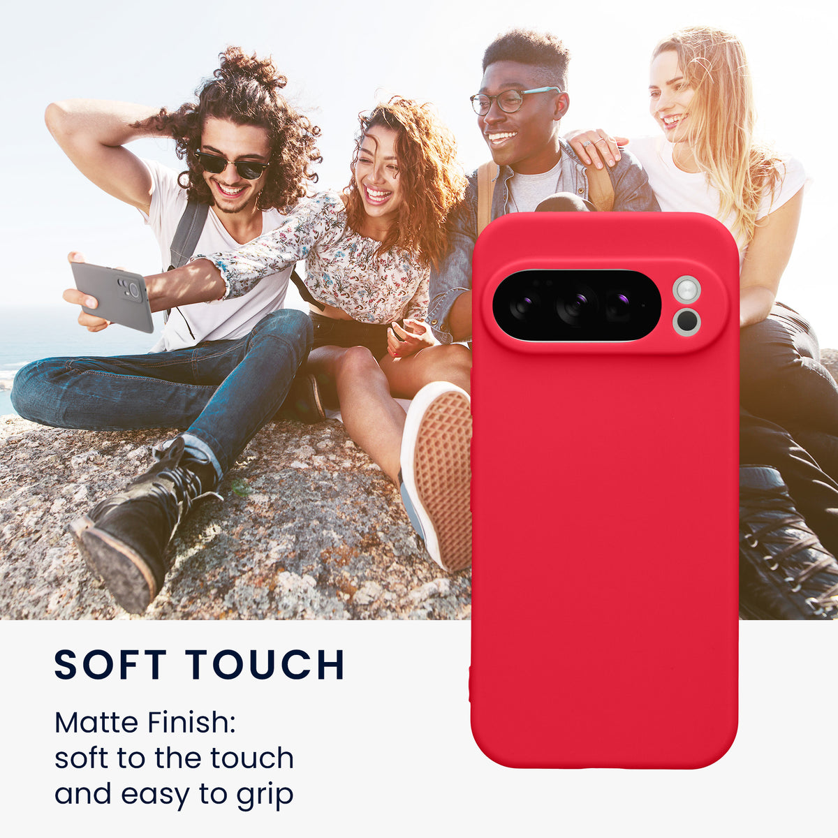 kwmobile Handyhülle für Google Pixel 10 Pro Hülle - weiches Handy Silikon Case - Schutzhülle Cover