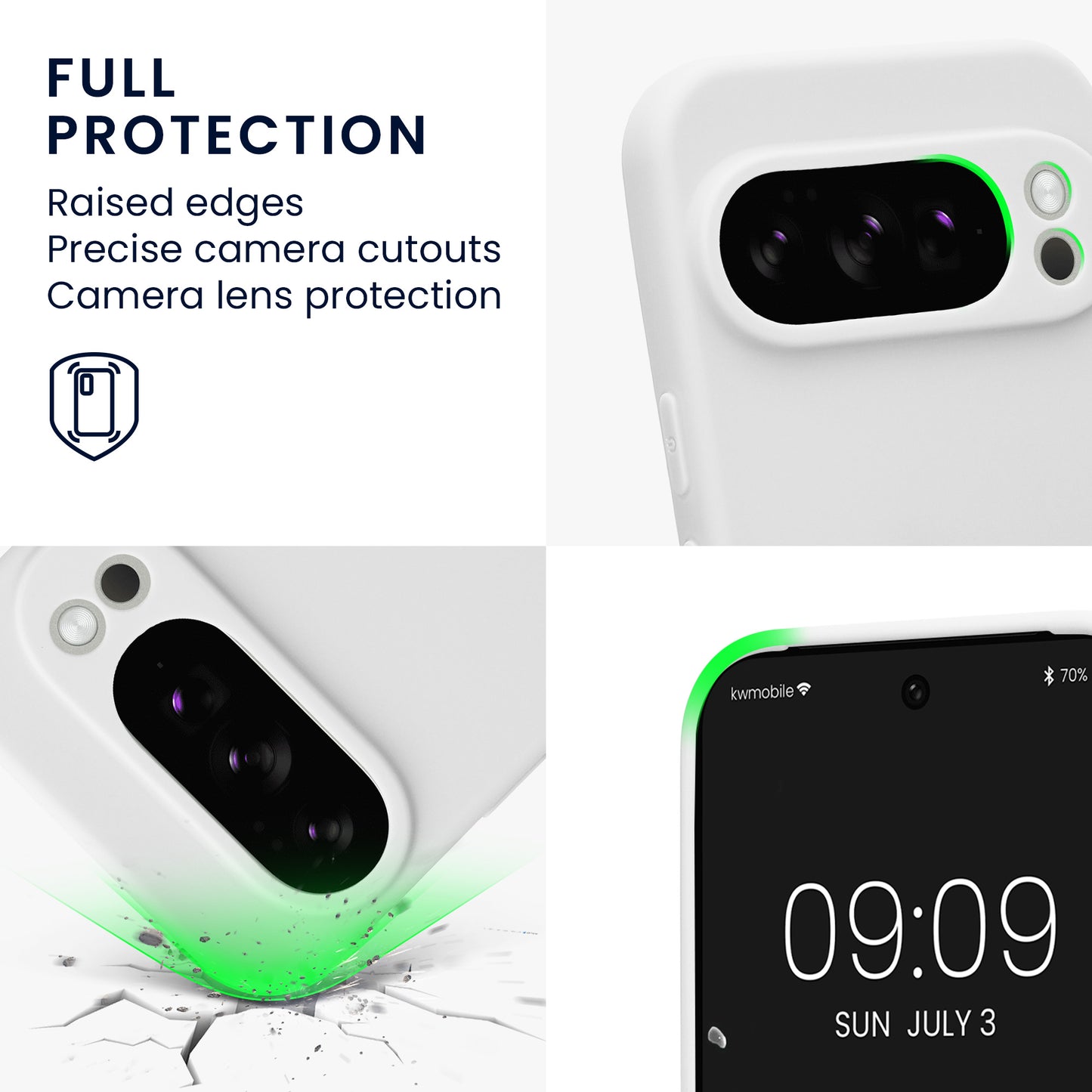 kwmobile Handyhülle für Google Pixel 10 Pro Hülle - weiches Handy Silikon Case - Schutzhülle Cover