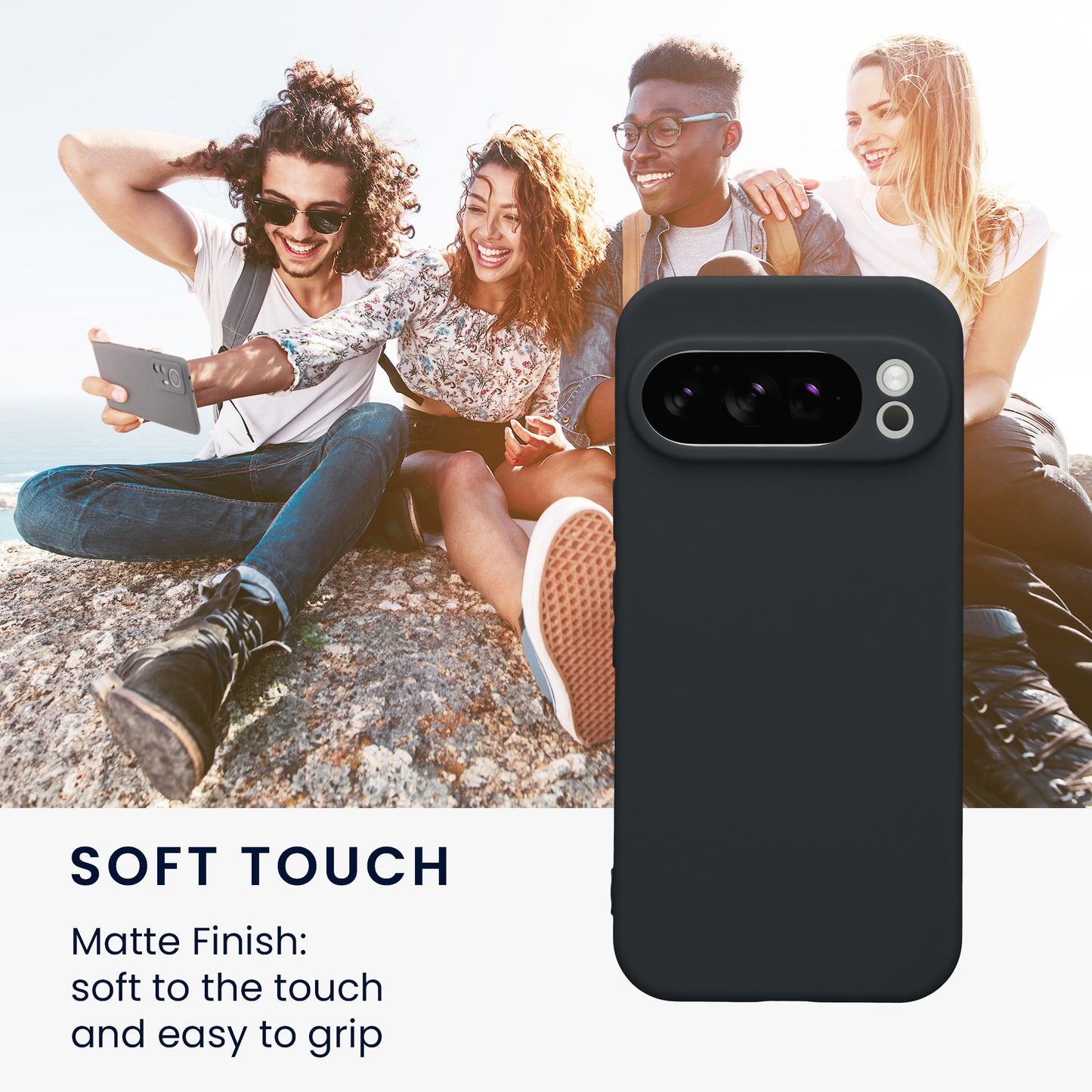 kwmobile Handyhülle für Google Pixel 10 Pro Hülle - weiches Handy Silikon Case - Schutzhülle Cover