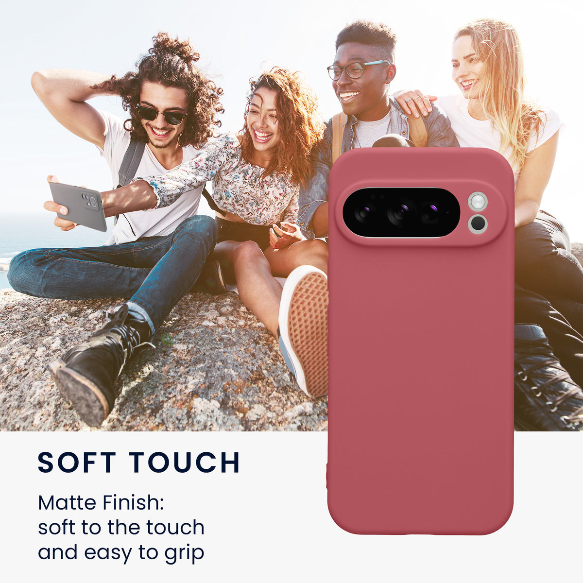 kwmobile Handyhülle für Google Pixel 10 Pro Hülle - weiches Handy Silikon Case - Schutzhülle Cover