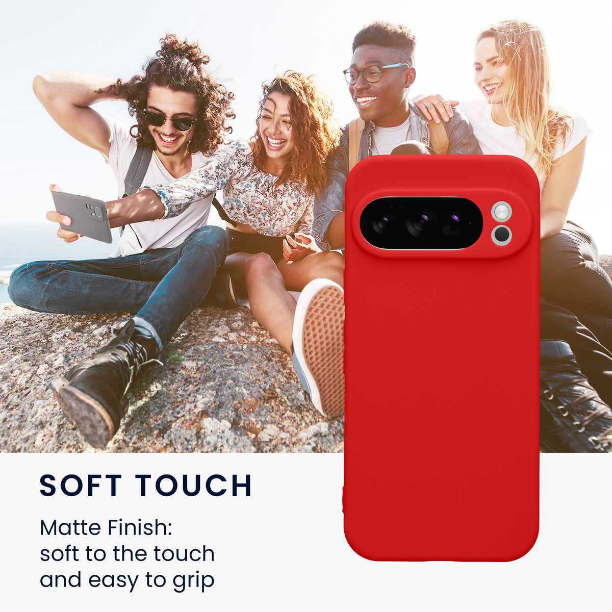 kwmobile Handyhülle für Google Pixel 10 Pro Hülle - weiches Handy Silikon Case - Schutzhülle Cover