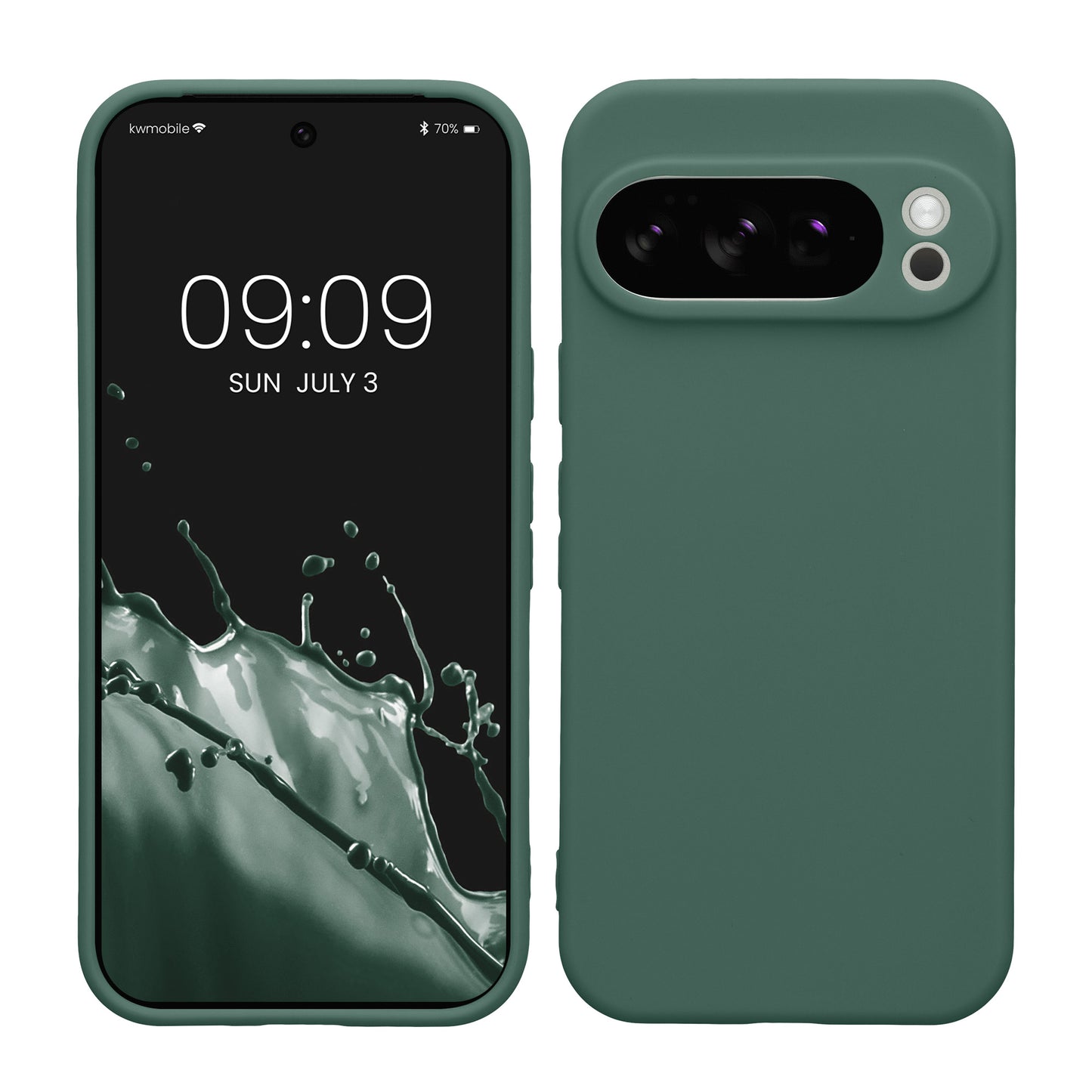 kwmobile Handyhülle für Google Pixel 10 Pro Hülle - weiches Handy Silikon Case - Schutzhülle Cover - Tannengrün Tannengrün  