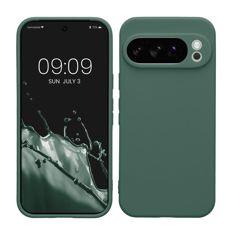 kwmobile Handyhülle für Google Pixel 10 Pro Hülle - weiches Handy Silikon Case - Schutzhülle Cover - Tannengrün Tannengrün  