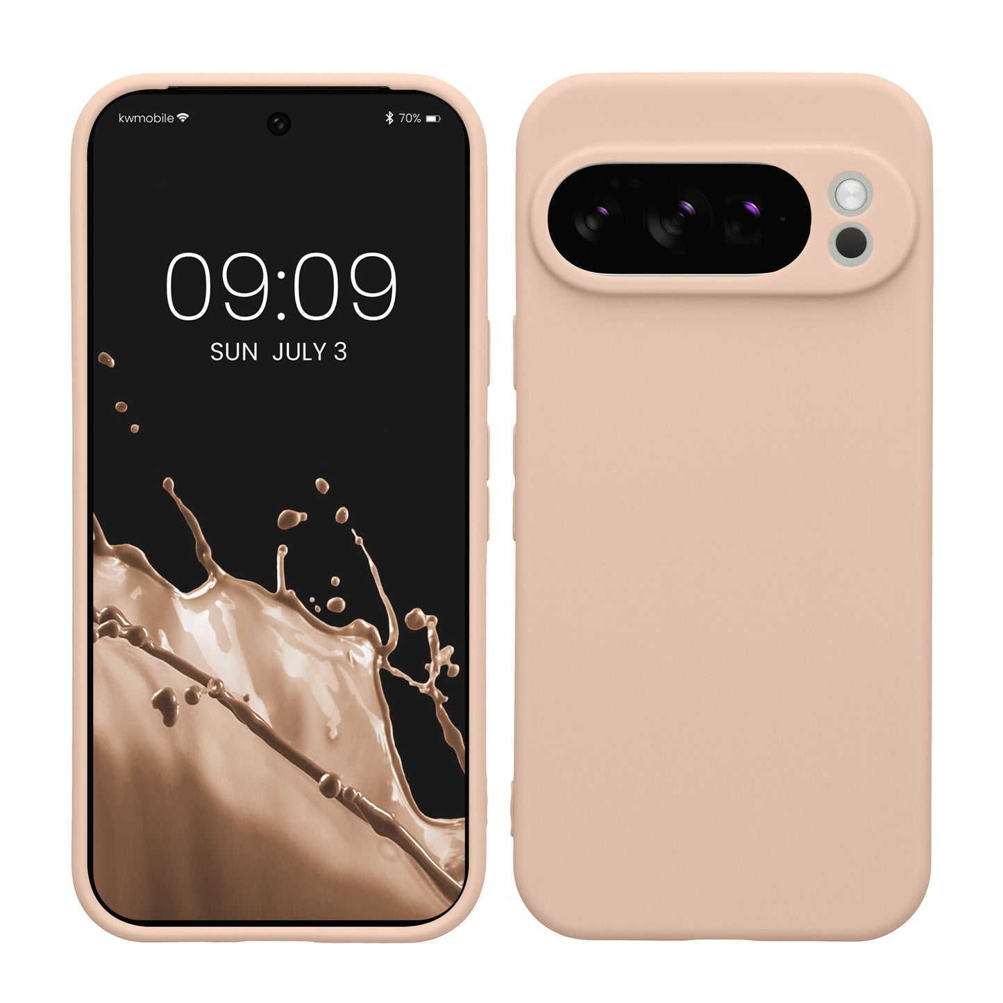 kwmobile Handyhülle für Google Pixel 10 Pro Hülle - weiches Handy Silikon Case - Schutzhülle Cover - Coconut Swirl Coconut Swirl  