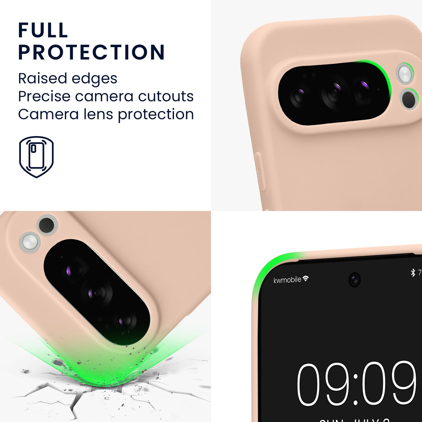kwmobile Handyhülle für Google Pixel 10 Pro Hülle - weiches Handy Silikon Case - Schutzhülle Cover