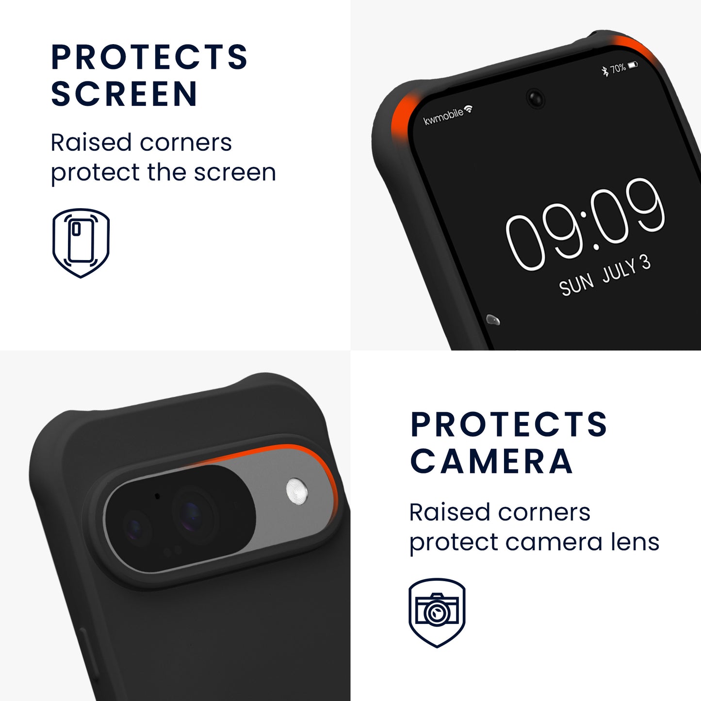 kwmobile Necklace Case kompatibel mit Google Pixel 10 / Pixel 10 Pro Hülle - Cover mit Kordel zum Umhängen - Silikon Schutzhülle