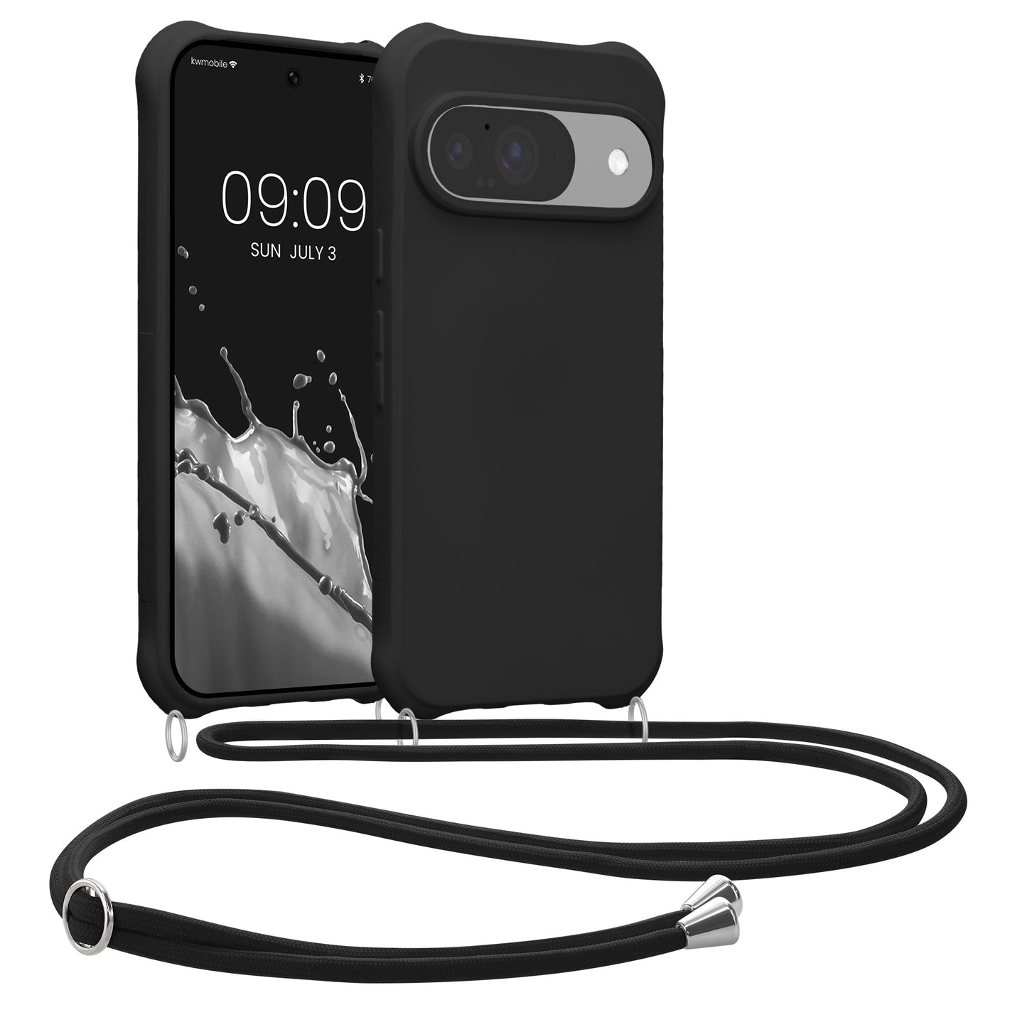 kwmobile Necklace Case kompatibel mit Google Pixel 10 / Pixel 10 Pro Hülle - Cover mit Kordel zum Umhängen - Silikon Schutzhülle