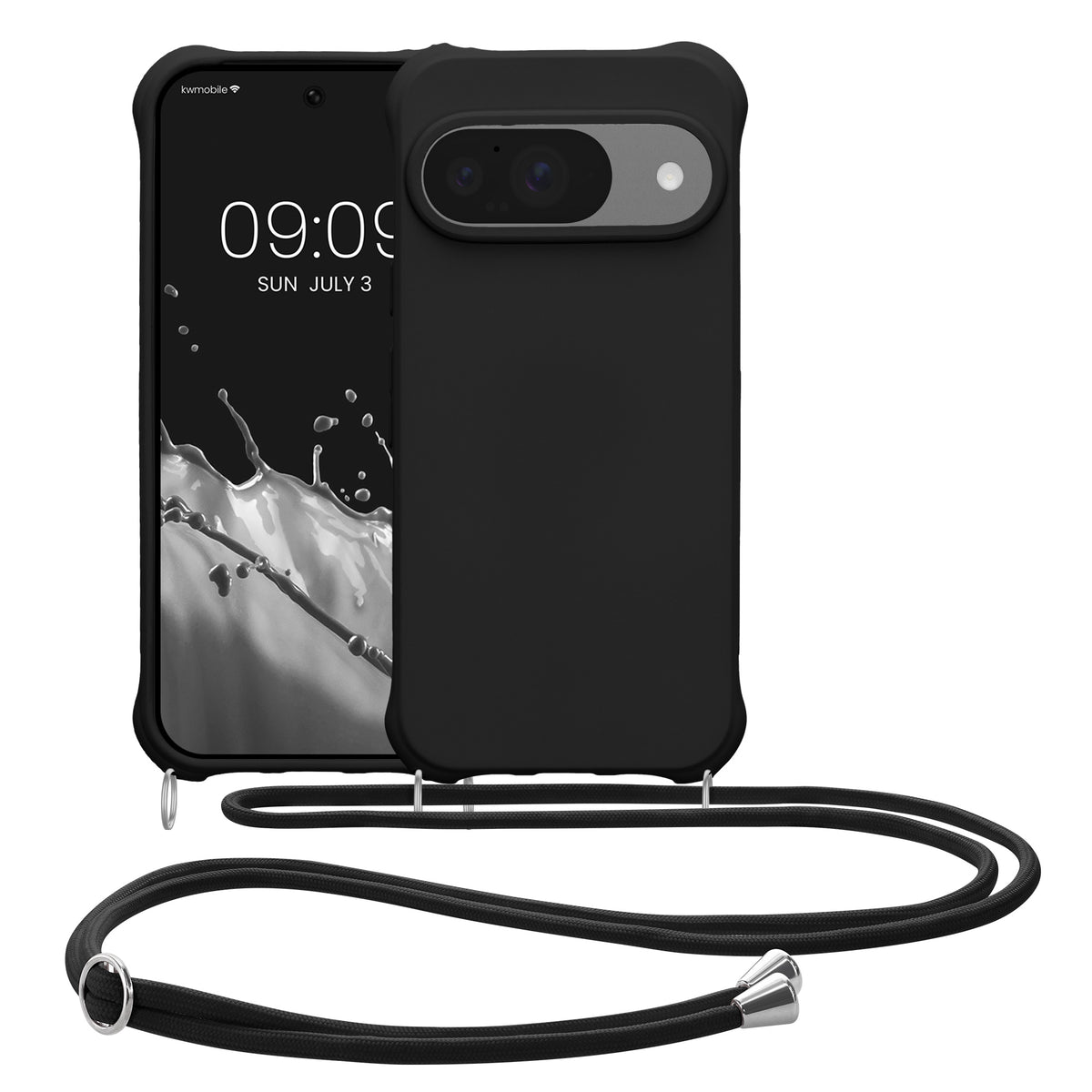 kwmobile Necklace Case kompatibel mit Google Pixel 10 / Pixel 10 Pro Hülle - Cover mit Kordel zum Umhängen - Silikon Schutzhülle