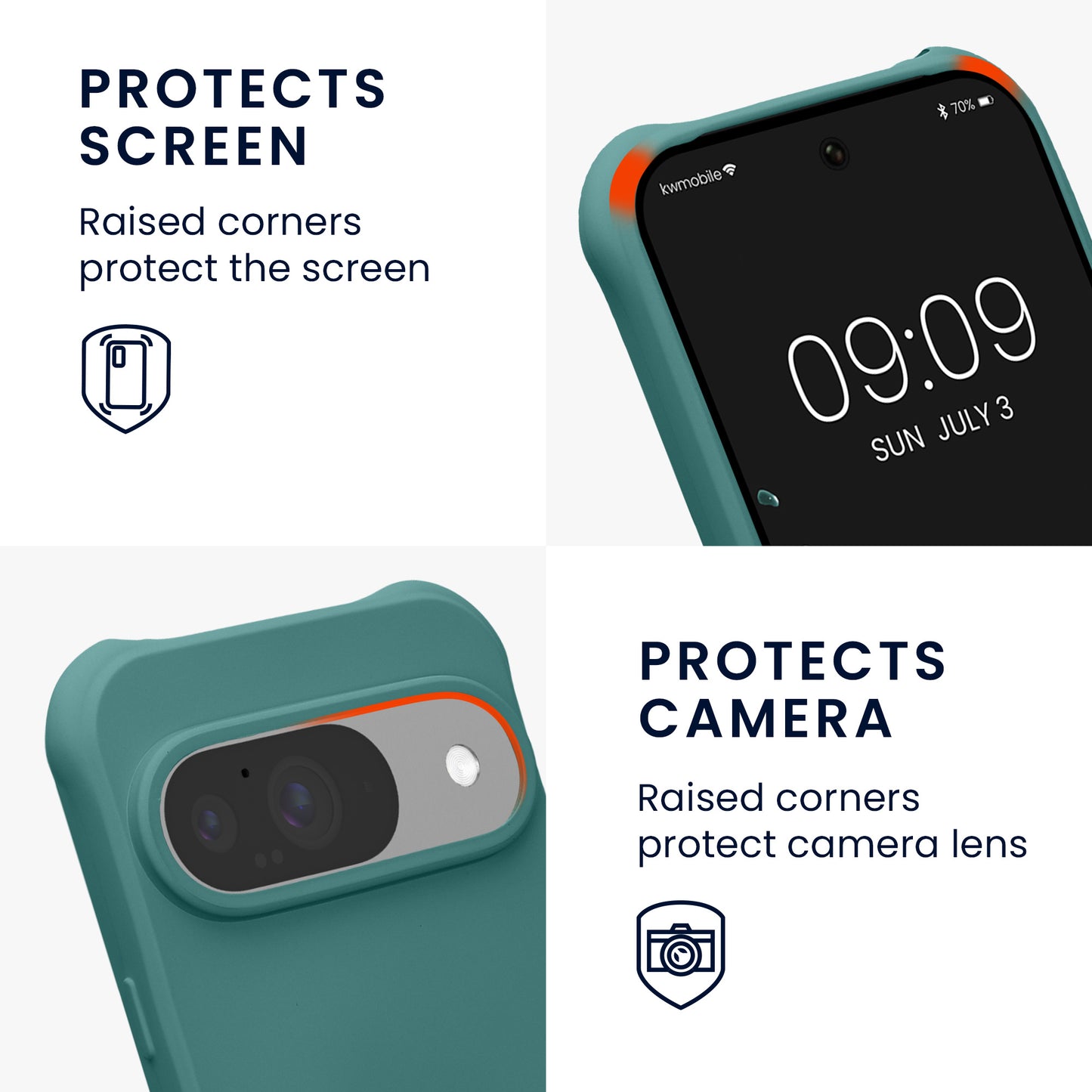 kwmobile Necklace Case kompatibel mit Google Pixel 10 / Pixel 10 Pro Hülle - Cover mit Kordel zum Umhängen - Silikon Schutzhülle