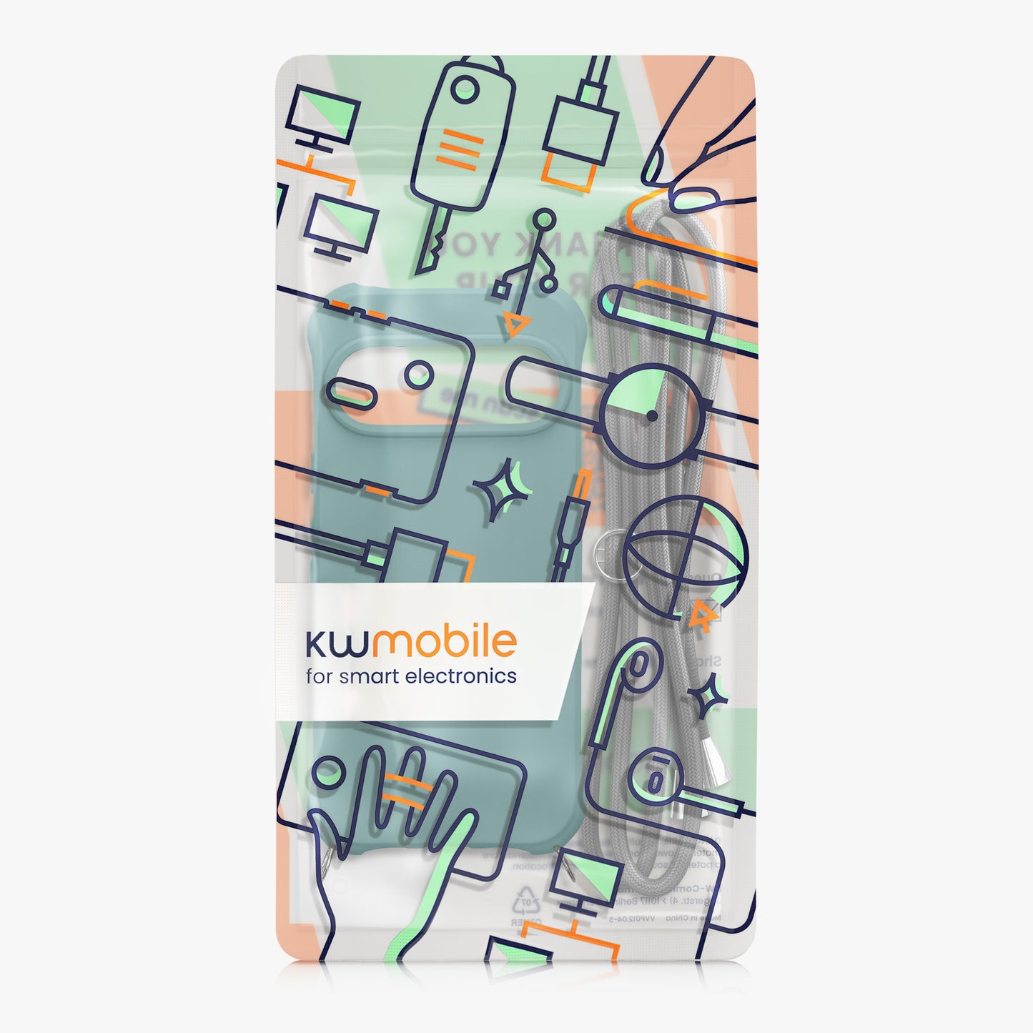 kwmobile Necklace Case kompatibel mit Google Pixel 10 / Pixel 10 Pro Hülle - Cover mit Kordel zum Umhängen - Silikon Schutzhülle