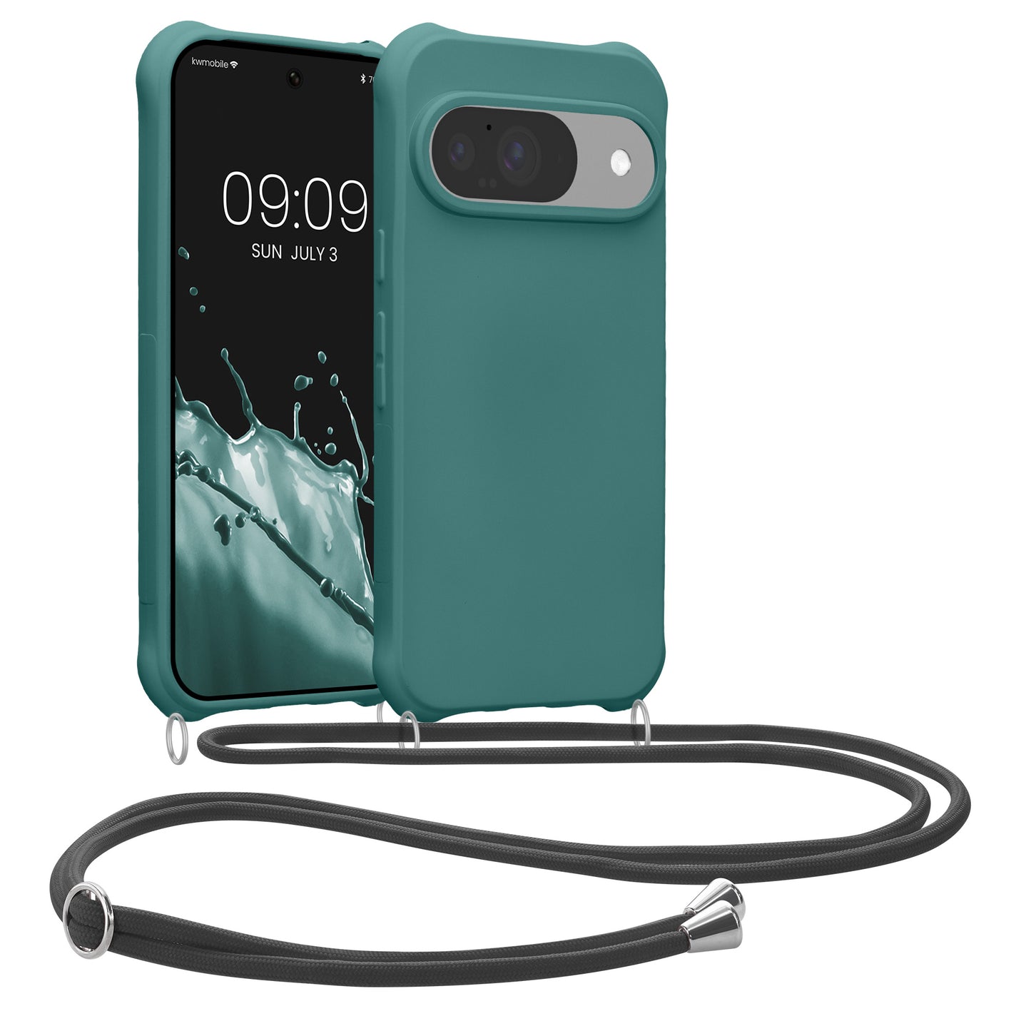kwmobile Necklace Case kompatibel mit Google Pixel 10 / Pixel 10 Pro Hülle - Cover mit Kordel zum Umhängen - Silikon Schutzhülle