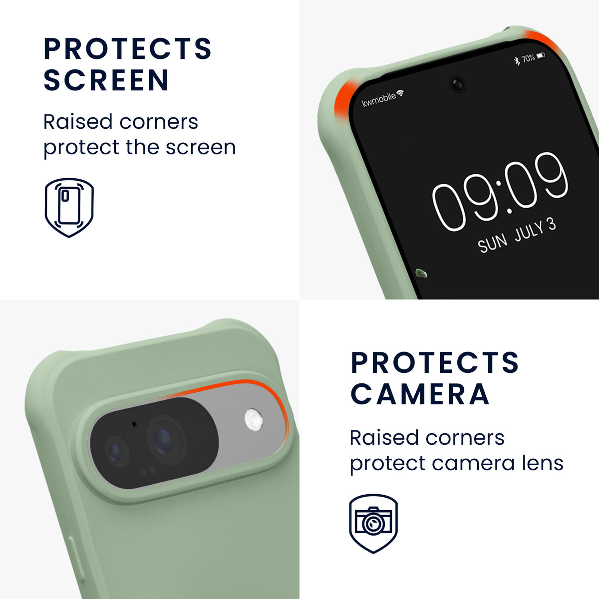kwmobile Necklace Case kompatibel mit Google Pixel 10 / Pixel 10 Pro Hülle - Cover mit Kordel zum Umhängen - Silikon Schutzhülle