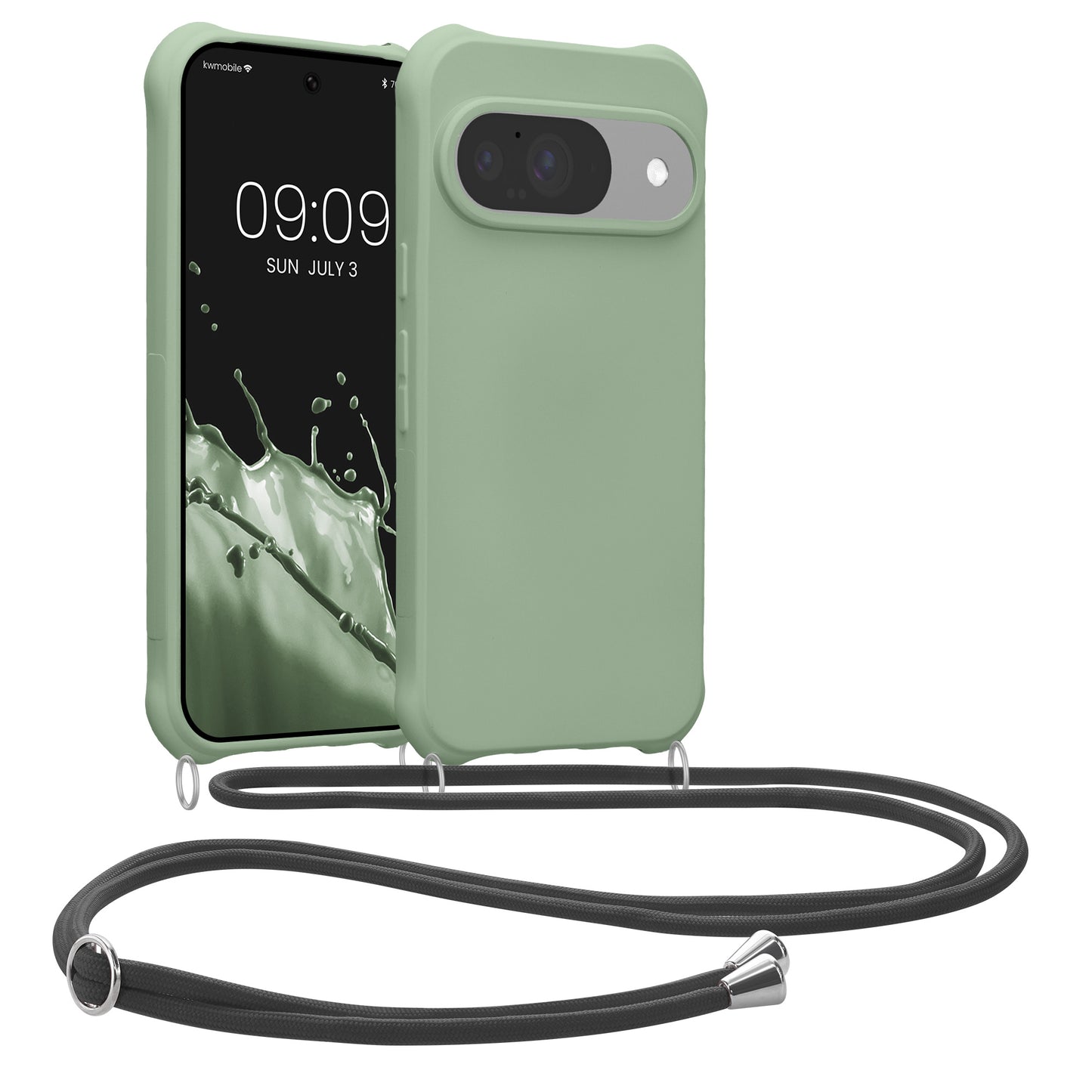 kwmobile Necklace Case kompatibel mit Google Pixel 10 / Pixel 10 Pro Hülle - Cover mit Kordel zum Umhängen - Silikon Schutzhülle