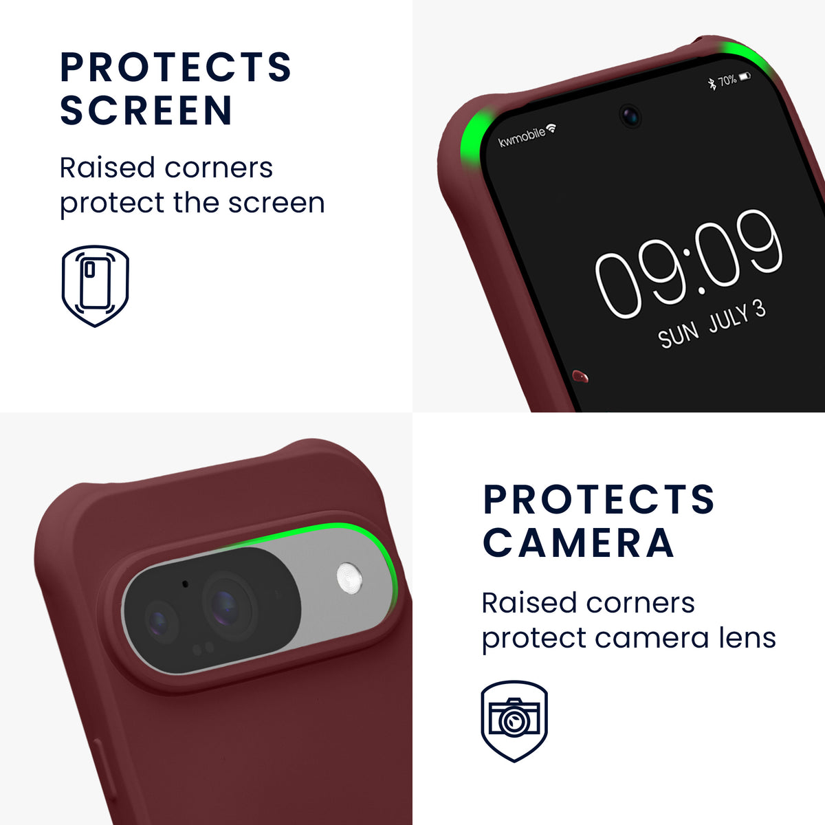kwmobile Necklace Case kompatibel mit Google Pixel 10 / Pixel 10 Pro Hülle - Cover mit Kordel zum Umhängen - Silikon Schutzhülle