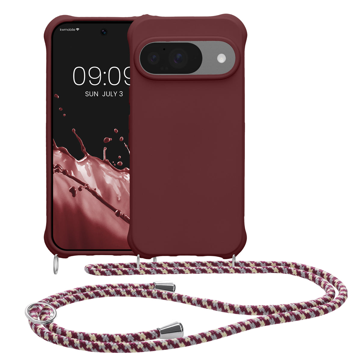 kwmobile Necklace Case kompatibel mit Google Pixel 10 / Pixel 10 Pro Hülle - Cover mit Kordel zum Umhängen - Silikon Schutzhülle