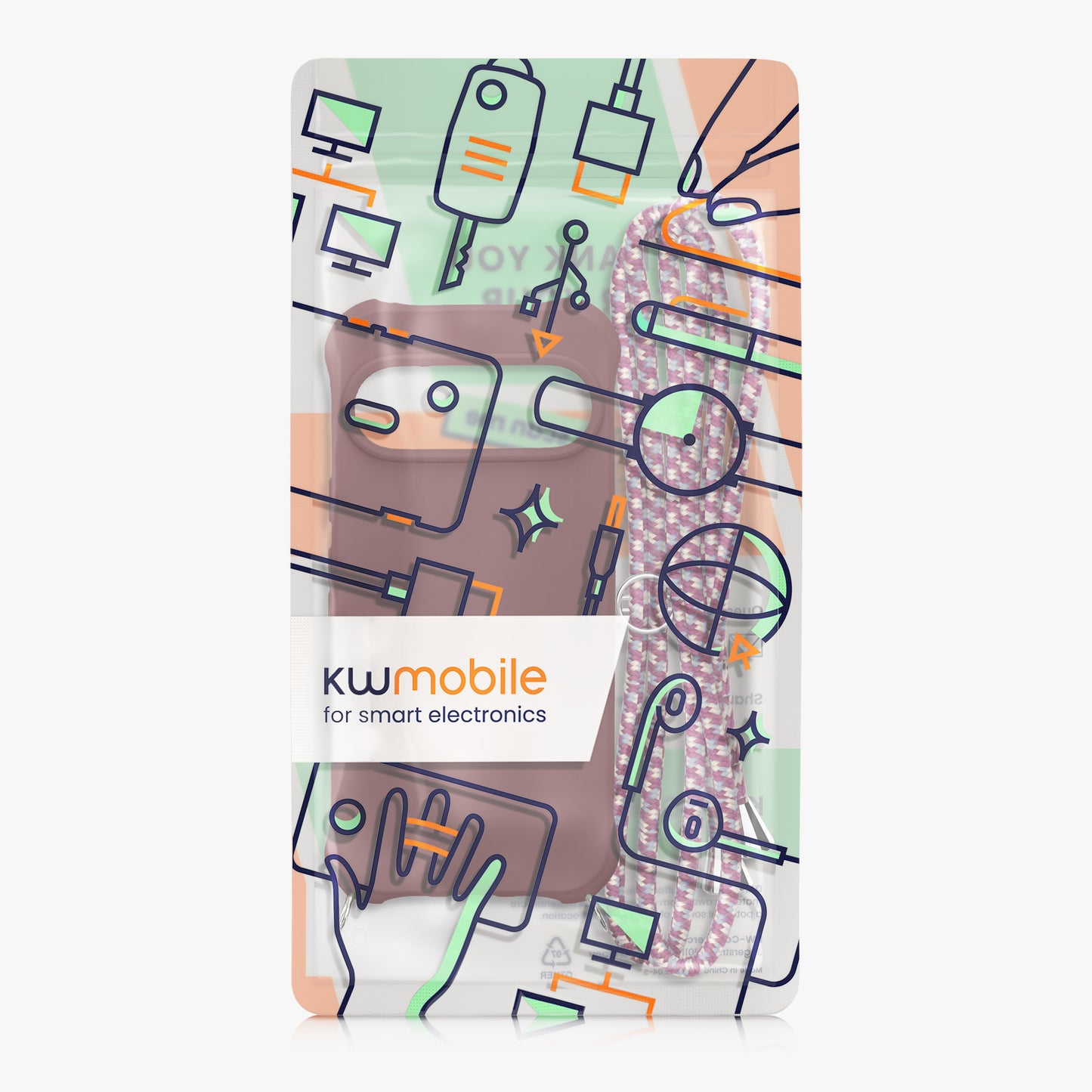 kwmobile Necklace Case kompatibel mit Google Pixel 10 / Pixel 10 Pro Hülle - Cover mit Kordel zum Umhängen - Silikon Schutzhülle