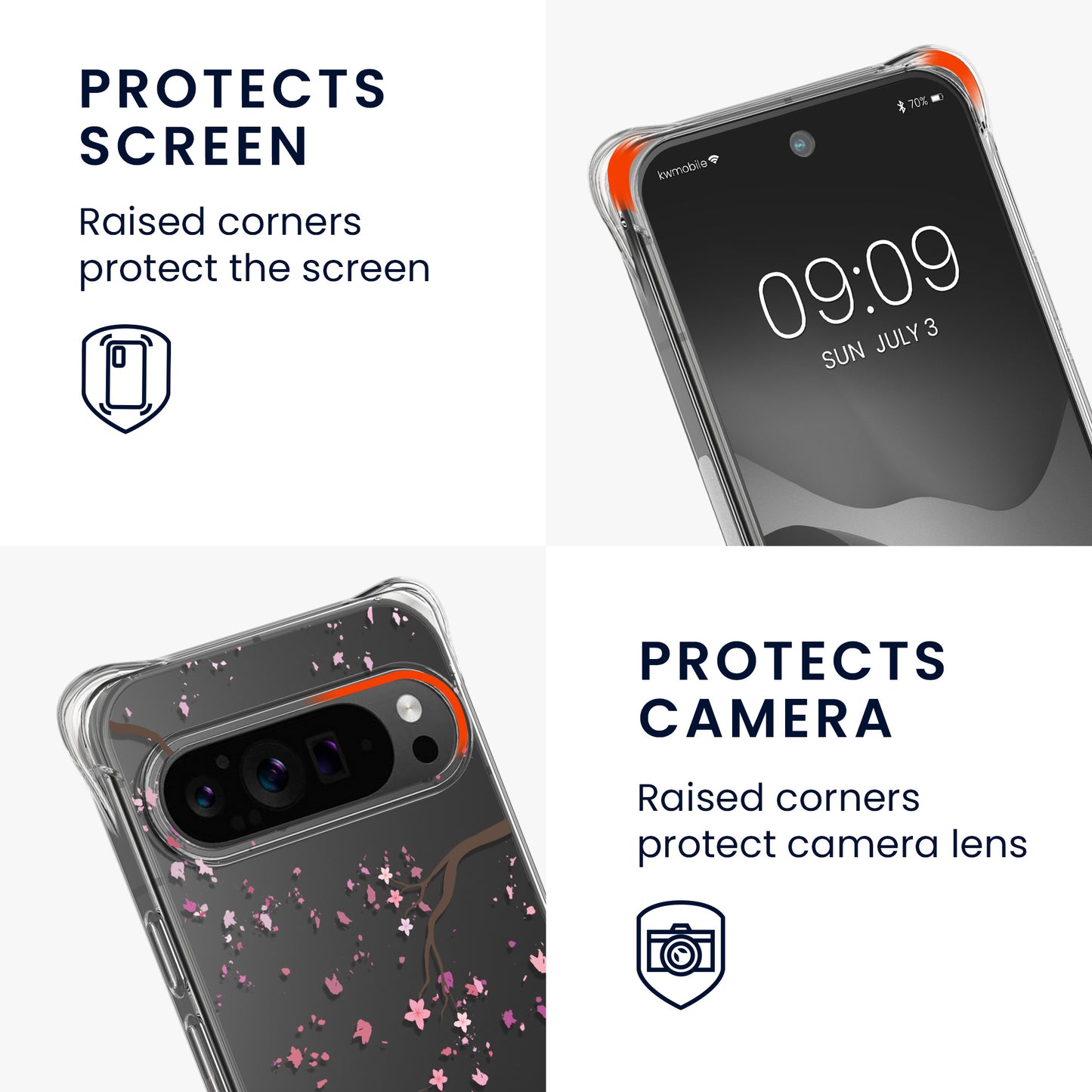 Google Pixel 10 Pro XL Silikon Handykette Wildblumen Bunt