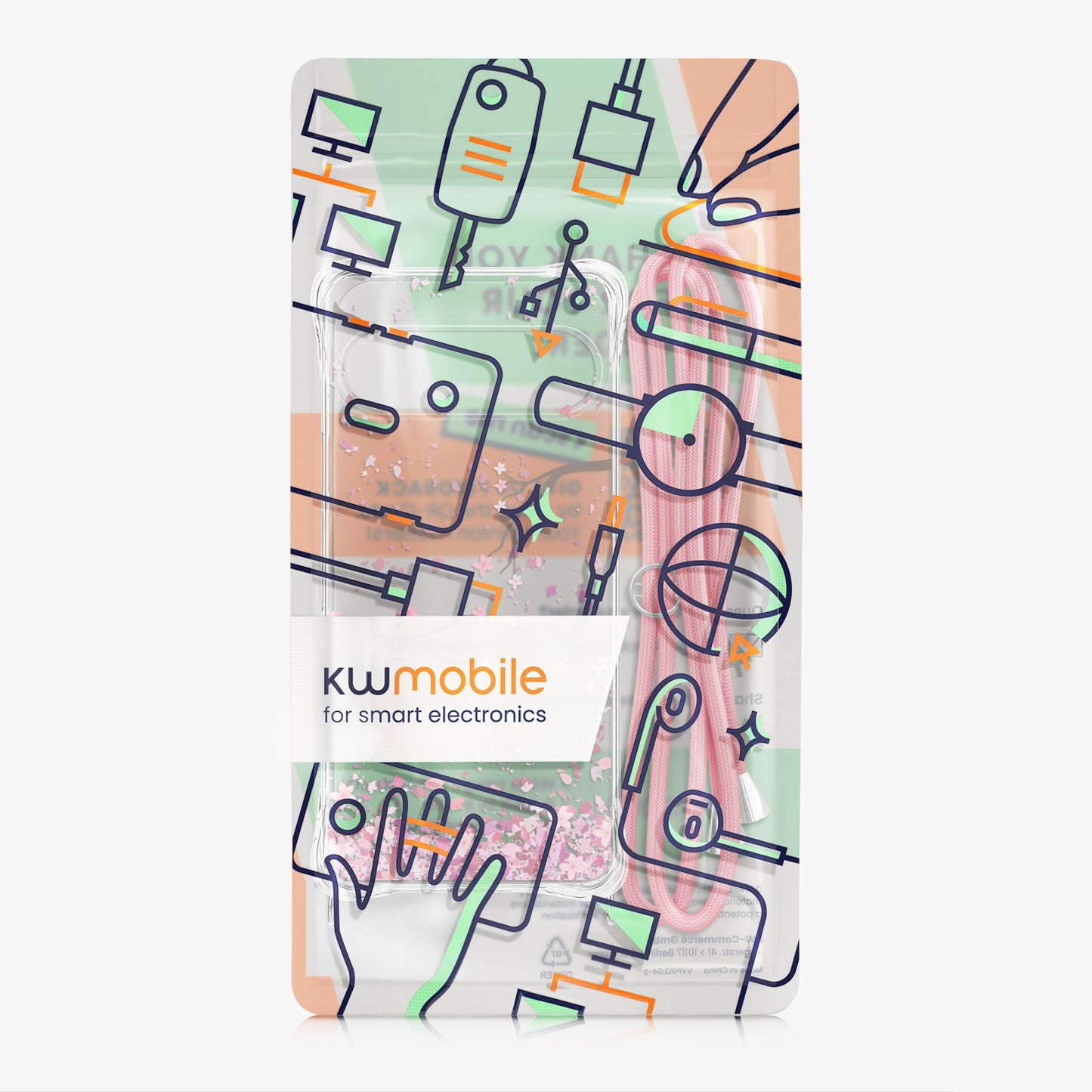 Google Pixel 10 Pro XL Silikon Handykette Wildblumen Bunt