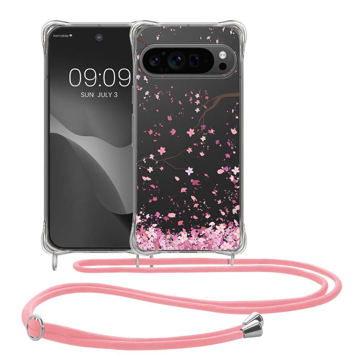 Google Pixel 10 Pro XL Silikon Handykette Wildblumen Bunt
